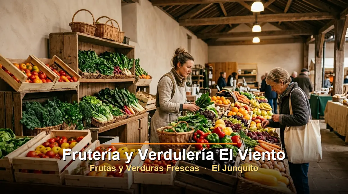 Fruteria y verduleria El Viento con frutas y verduras frescas en El Junquito