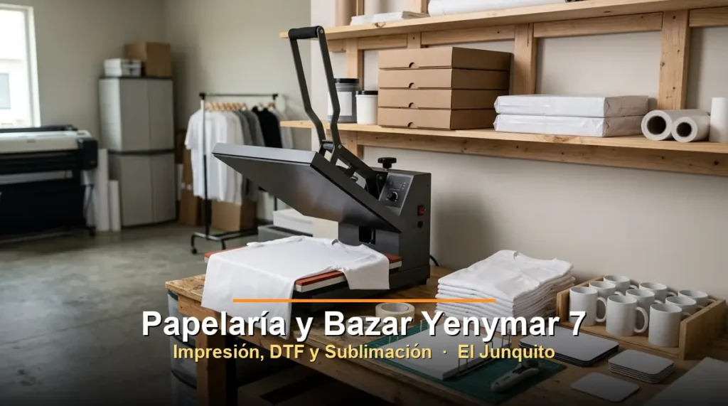Papeleria Yenymar 7 con servicios de sublimacion DTF e impresion en El Junquito